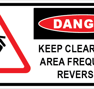 KEEP CLEAR SWING AREA FREQUENTLY REVERSING